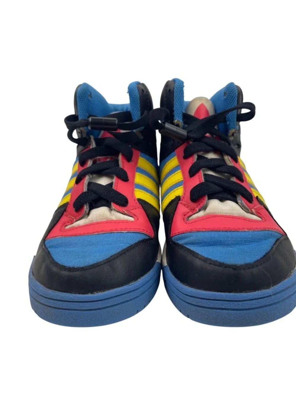 Adidas Hard Court Hi High-Top Shoes Multicolor Size 9.5 US Kids Retro Sneakers